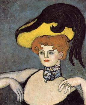 Pablo Picasso : courtesan with a jeweled necklace